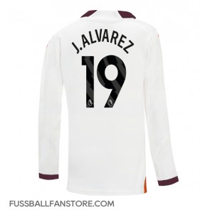 Manchester City Julian Alvarez #19 Replik Auswärtstrikot 2023-24 Langarm